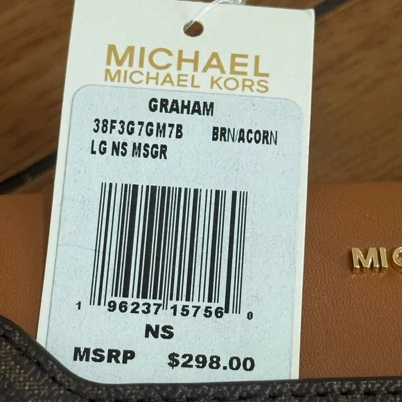 NWT Authentic Michael Kors Graham North South Signature Crossbody Bag - Picture 12 of 15